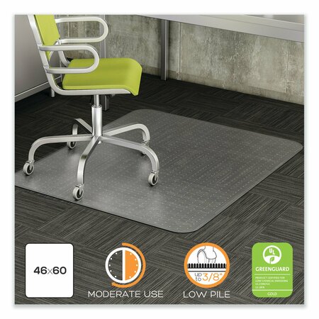 DEFLECTO Moderate Use Chair Mat, Low Pile Carpet, Roll, 46x60, Rectangle, Clear CM13443FCOM
